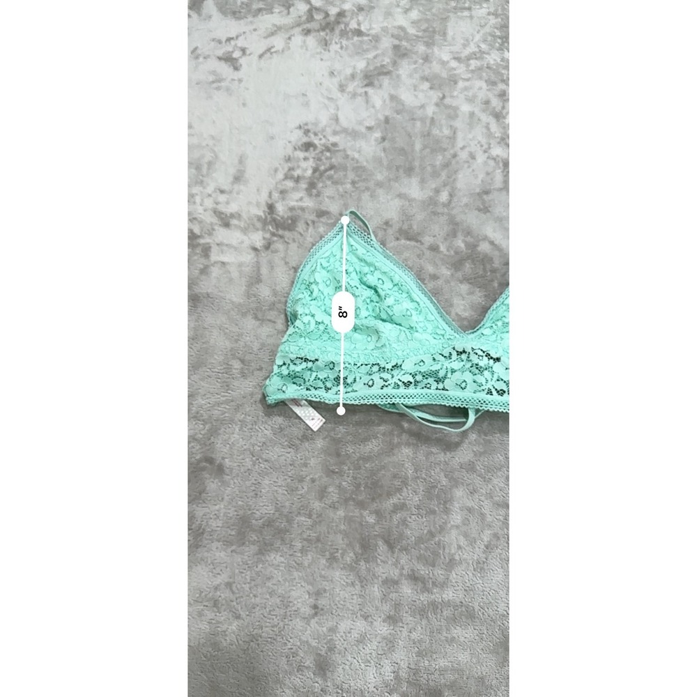 Xhilaration Floral Lace Longline Bralette Mint Strappy Cross Back Size XL NWOT - Picture 3 of 5